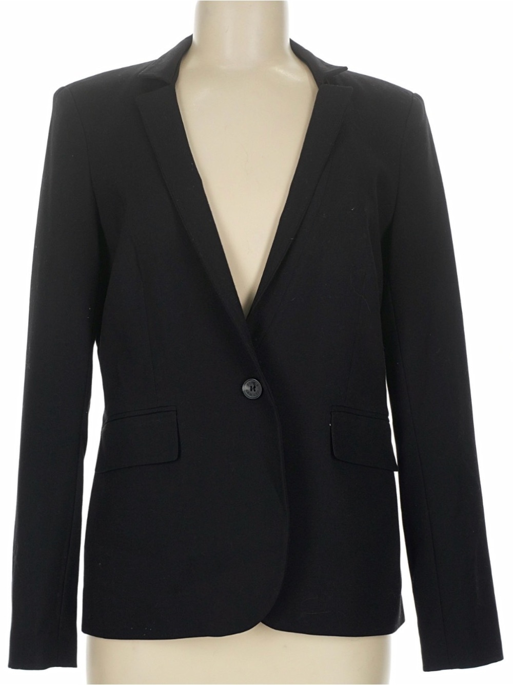 Vince Camuto Black Single-Button Notch Lapel Blazer